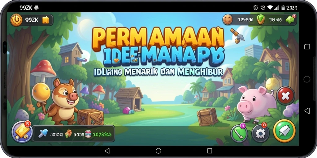 Screenshot gameplay 99ZK menampilkan karakter yang sedang mengumpulkan sumber daya.