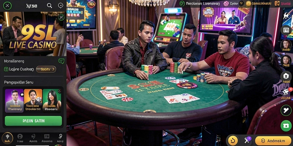 Tampilan gameplay Live Casino yang mendebarkan dan interaktif.