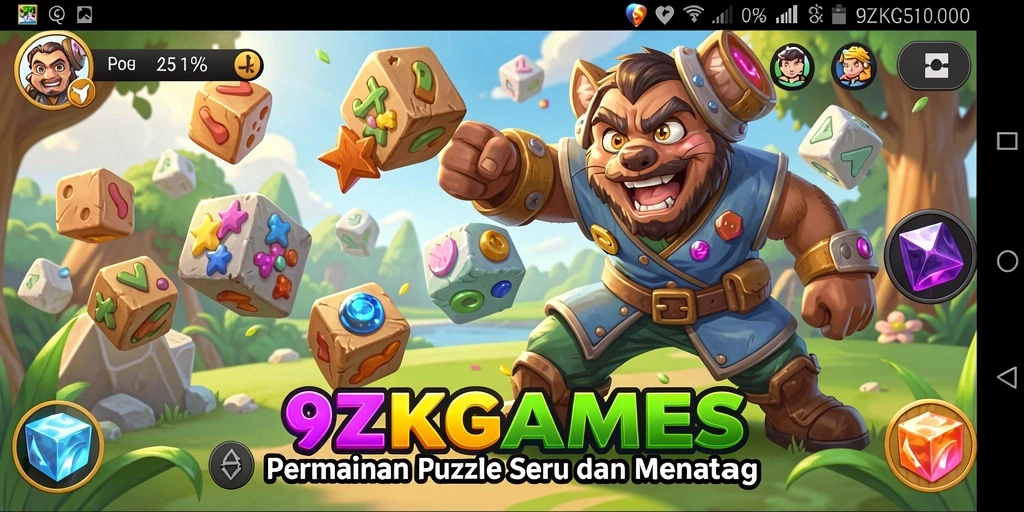 Tampilan gameplay penuh warna dan menarik dari 9ZKGAMES.