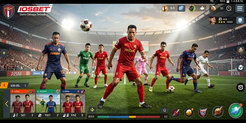 Tangkapan layar gameplay menampilkan pertandingan seru di IOSBET.