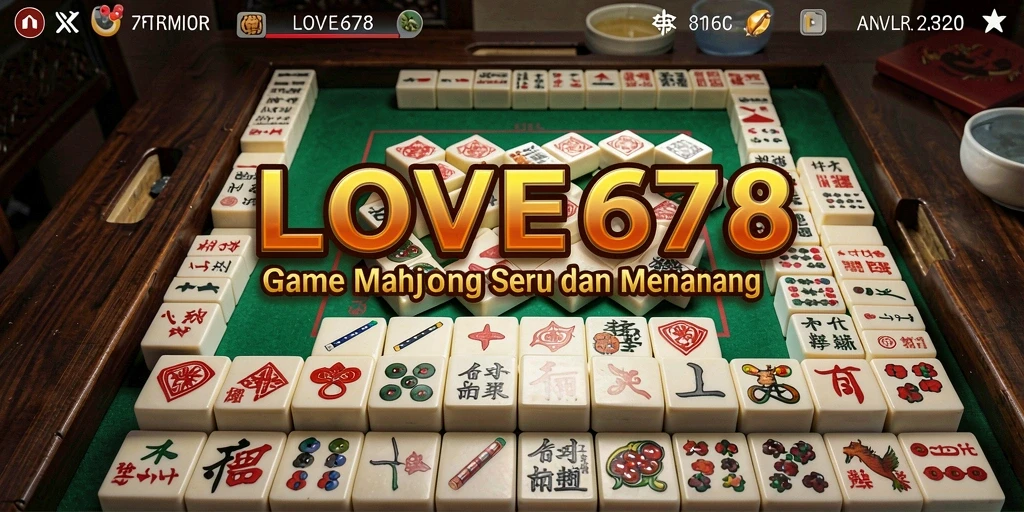 Screenshot gameplay LOVE678 menampilkan keseruan bermain Mahjong.
