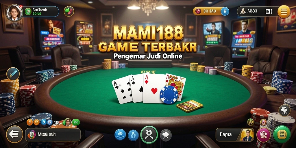 Tampilan gameplay Poker yang mendebarkan di MAMI188.
