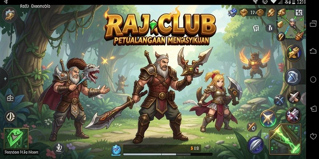 Tampilan gameplay menarik RAJACLUB dengan karakter dan dunia RPG.