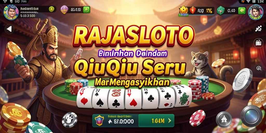 Screenshot gameplay RAJASLOTO menampilkan aksi seru permainan QiuQiu.