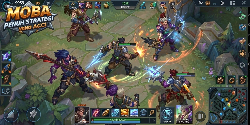 Tampilan epik permainan S9S9 dalam arena MOBA.