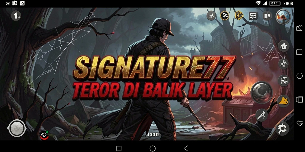 Tangkapan layar menunjukkan gameplay saat menghadapi makhluk menakutkan.