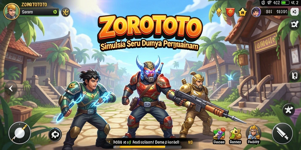 Tampilan gameplay ZOROTOTO dengan elemen simulasi yang menarik.