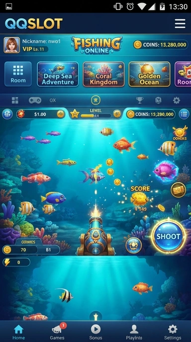 Tampilan aplikasi qqslot di ponsel Android.